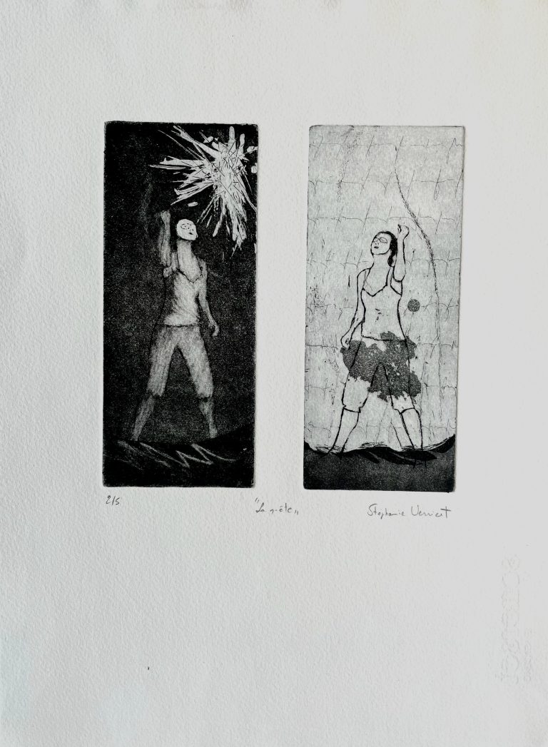 Verriest, Stéphanie, La quête 2_5, 38 cm x 28 cm, gravure sur cuivre